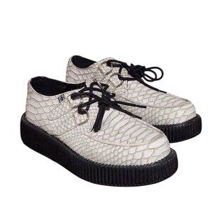 T.U.K White Dragon Embossed Viva Mondo Creeper V9018 TUK Women's 8 / Men's 6